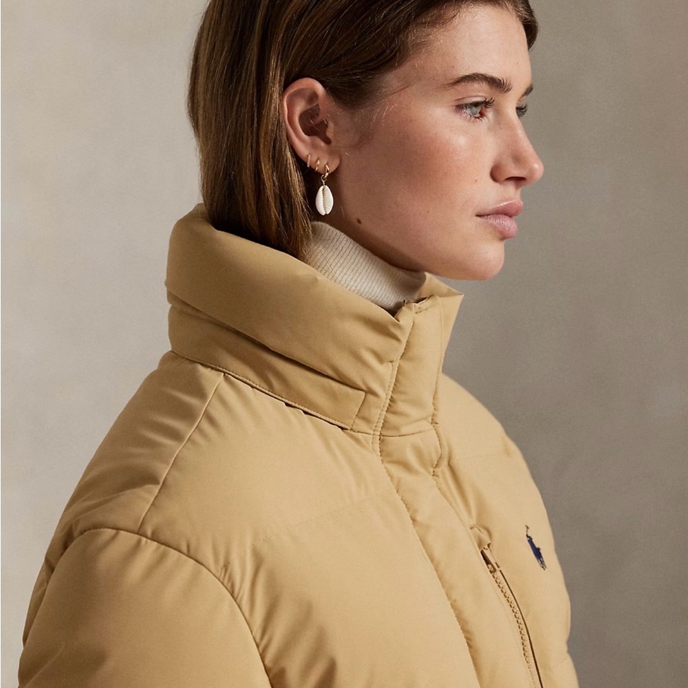 Polo Ralph Lauren - Women’s - Mid-Weight Down Puffer Jacket - Camel - Medium - Picture 11 of 16